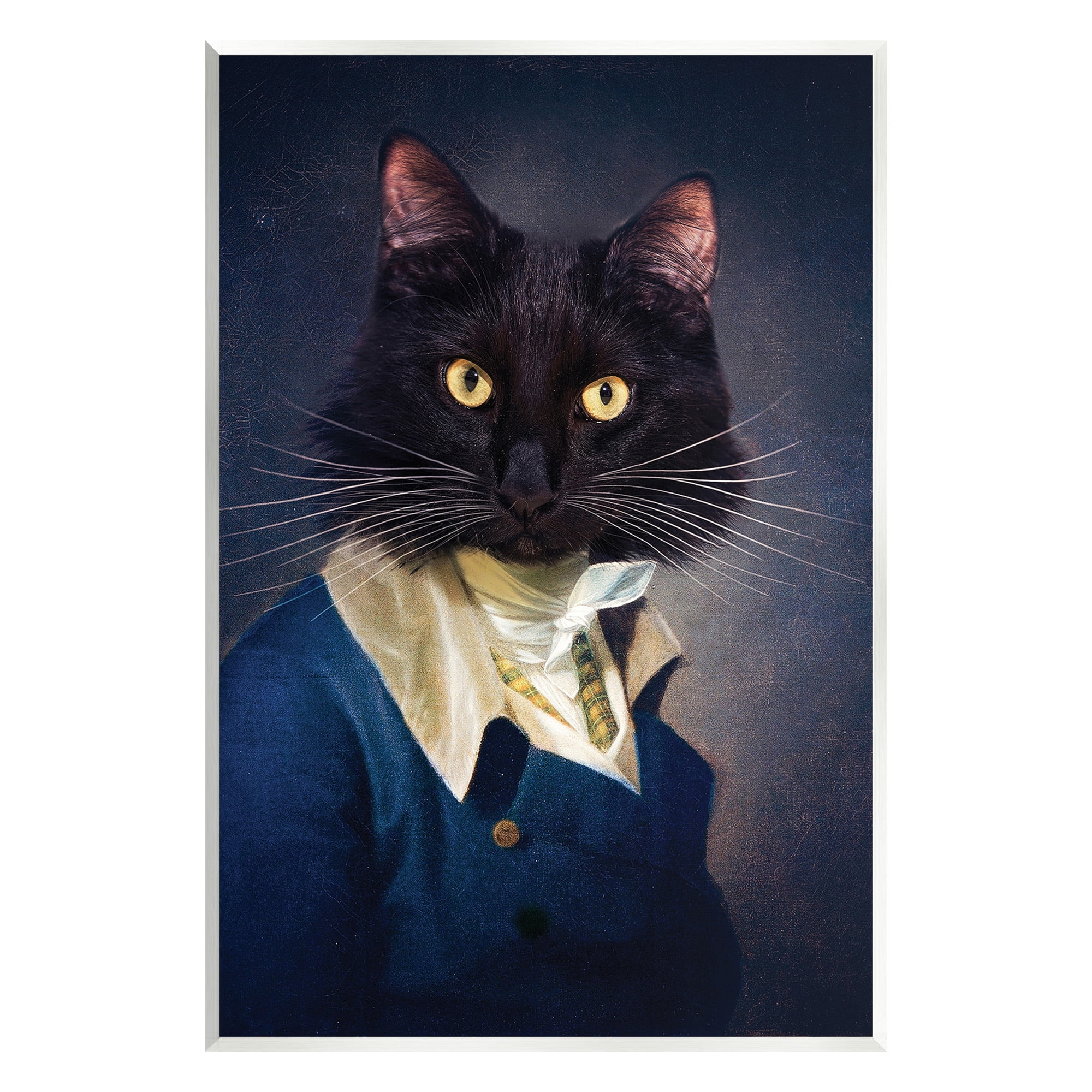 Stupell Industries Cat with Colonial Fashion Animals & Insects Painting Unframed Art Print Wall Art, 10 x 15