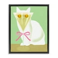 thumbnail image 1 of Stupell Industries Cat with Martini Olive Eyes Black Framed Floater Canvas Wall Art design by Lil' Rue, 31 x 25, 1 of 9