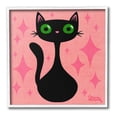 thumbnail image 1 of Stupell Industries Cat with Pink Diamonds Animals & Insects Painting White Framed Art Print Wall Art, 24 x 24, 1 of 9