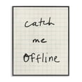 thumbnail image 1 of Stupell Industries Modern Catch Me Offline Scrawl Black Framed Giclee Art, 11 x 14, by Victoria Barnes, 1 of 8