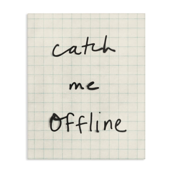 Stupell Industries Modern Catch Me Offline Scrawl Canvas Art, 16 x 20, by Victoria Barnes