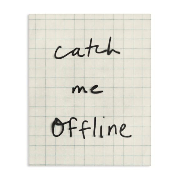 Stupell Industries Catch Me Offline Scrawl Canvas Wall Art, design by Victoria Barnes