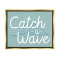 thumbnail image 1 of Stupell Industries Catch a Wave Phrase Landscape Painting Gold Floater Framed Canvas Art Print Wall Art, 31 x 25, 1 of 10