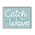 thumbnail image 1 of Stupell Industries Catch a Wave Phrase Landscape Painting Gray Framed Art Print Wall Art, 14 x 11, 1 of 9
