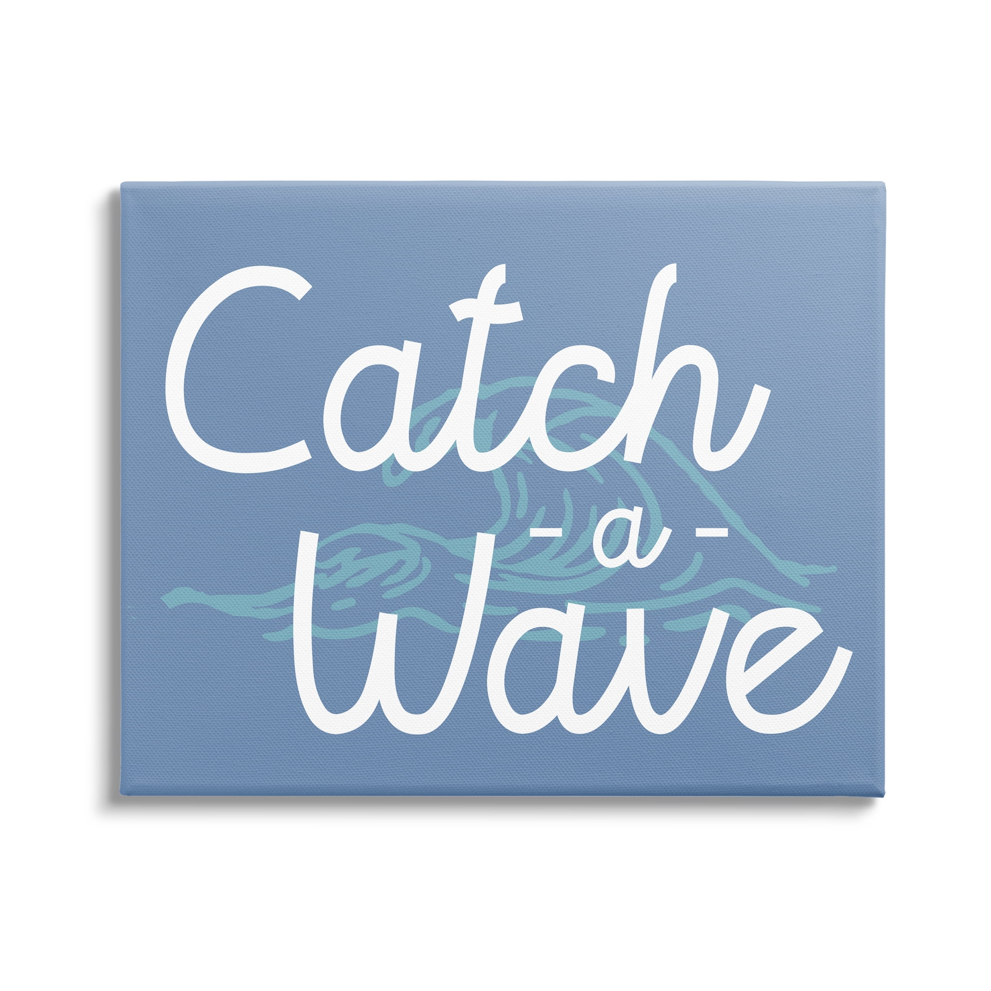 Stupell Industries Catch a Wave on Blue Landscape Painting Gallery Wrapped Canvas Art Print Wall Art, 40 x 30