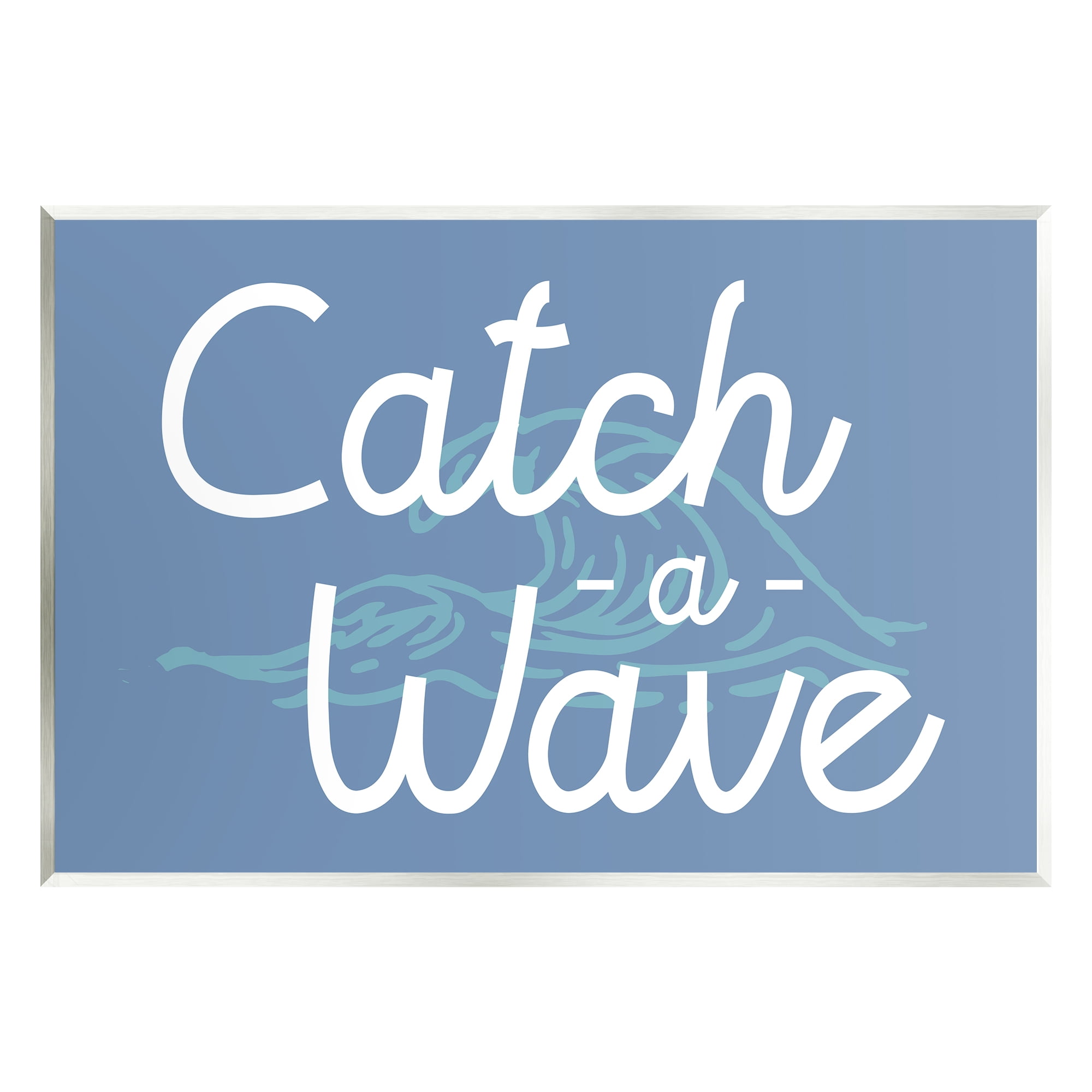 Stupell Industries Catch a Wave on Blue Landscape Painting Unframed Art Print Wall Art, 19 x 13