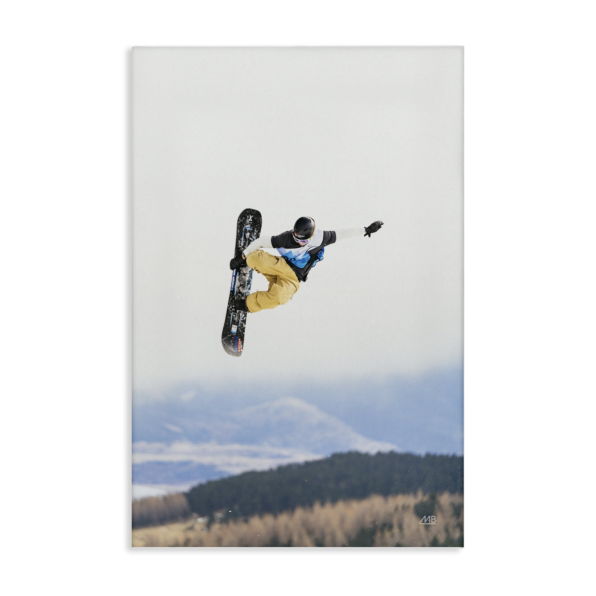 Stupell Industries Catching Air Snowboarder Sports Photography Wrapped Canvas Art Print Wall Art, 16 x 24