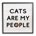 thumbnail image 1 of Stupell Industries Cats Are My People Rustic Heart Symbol Text Graphic Art Black Framed Art Print Wall Art, Design by Daphne Polselli, 1 of 5
