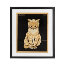 Stupell Industries Cats Vintage Poster Black Framed Print Under Glass design by Julie de Graag, 16 x 13