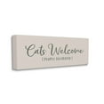 thumbnail image 1 of Stupell Industries Cats Welcome People Tolerated Playful Pink White Greeting Canvas Wall Art Design by Gigi Louise, 10" x 24", 1 of 1