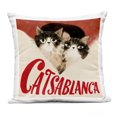 thumbnail image 1 of Stupell Industries Catsablanca Funny Retro Film Outdoor Printed Pillow design by Angie Rozelaar, 18 x 7 x 18, 1 of 6