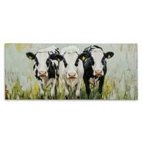 Stupell Industries Cattle & Cow Trio Canvas Wall Art design by LSR Creative Studio, 10 x 24