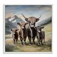thumbnail image 1 of Stupell Industries Cattle Family in Highlands Animals Painting White Framed Art Print Wall Art, 12 x 12, 1 of 2