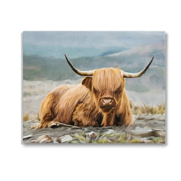 Stupell Industries Cattle Resting in Nature Animals & Insects Photography Gallery Wrapped Canvas Art Print Wall Art, 20 x 16