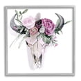 thumbnail image 1 of Stupell Industries Cattle Skull Roses Arrangement Animals & Insects Painting Gray Framed Art Print Wall Art, 1 of 7