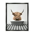 thumbnail image 1 of Stupell Industries Cattle in Checkered Bathroom Animals & Insects Painting Black Floater Framed Art Print Wall Art, 17 x 21, 1 of 10