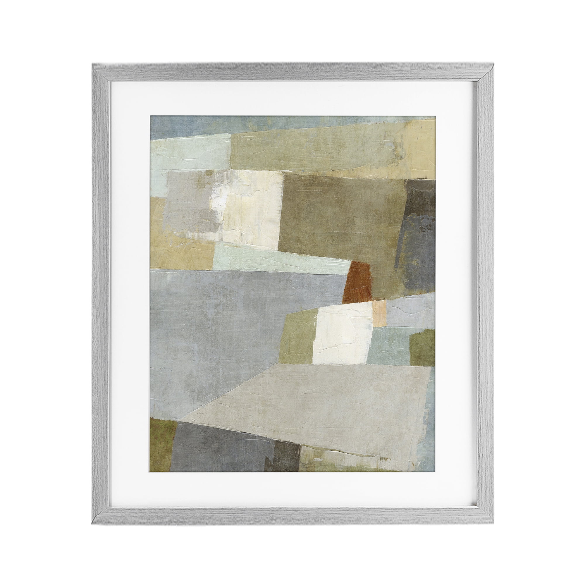 Stupell Industries Causeway Neutral Geometrics Gray Framed Print Under Glass, design by Suzanne Nicoll