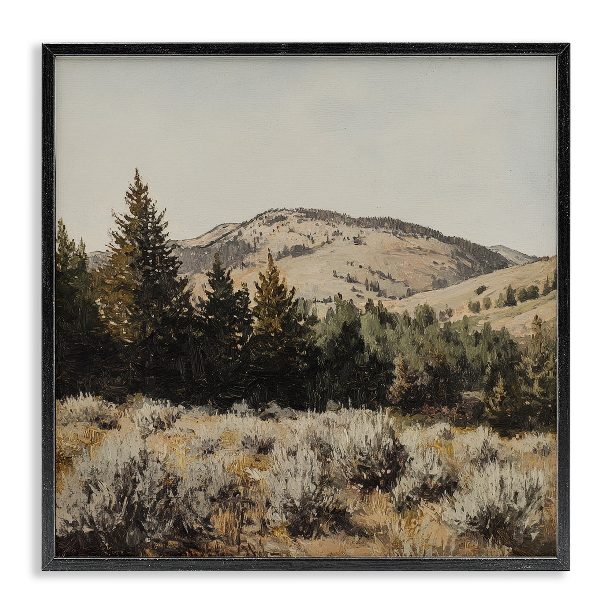 Stupell Industries Cedar Mountain View Black Framed Giclee Art, design by Petal Prints Design