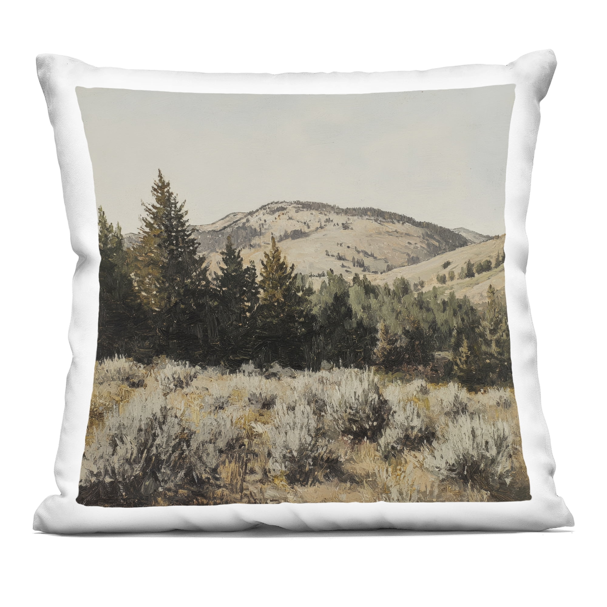 Stupell Industries Cedar Mountain View Decorative Printed Throw Pillow, design by Petal Prints Design, 18 x 7 x 18