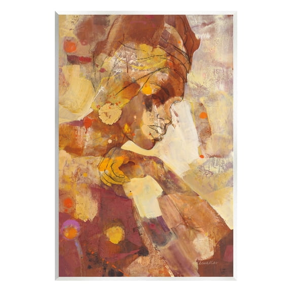 Stupell Industries Celebrate Beauty Abstract Portrait Painting Unframed Art Print Wall Art, Design by Albena Hristova