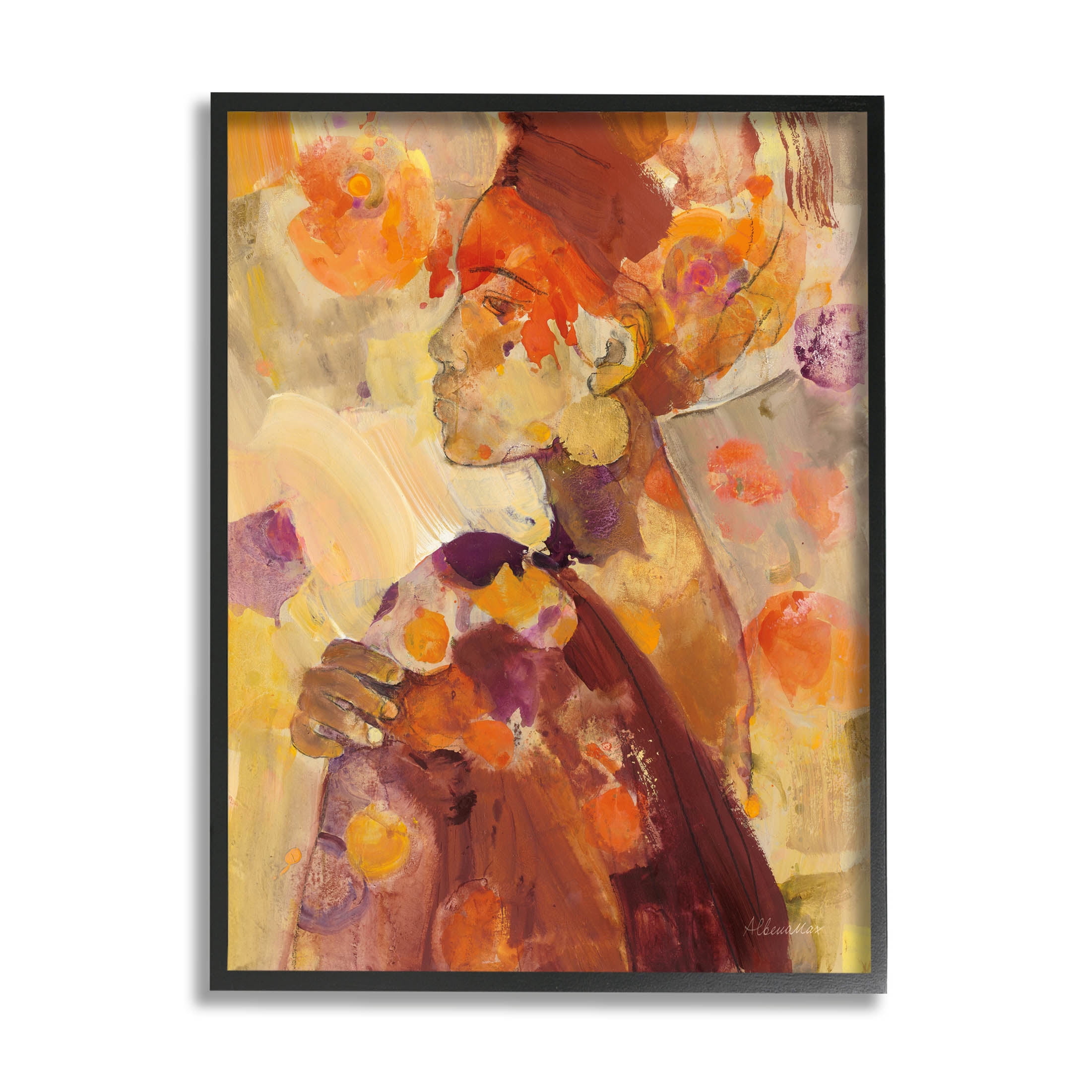Stupell Industries Celebrate Beauty Modern Composition Painting Black Framed Art Print Wall Art, Design by Albena Hristova