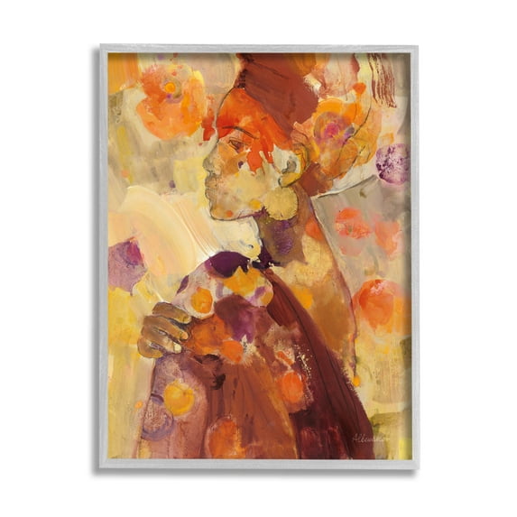 Stupell Industries Celebrate Beauty Modern Composition Painting Gray Framed Art Print Wall Art, Design by Albena Hristova