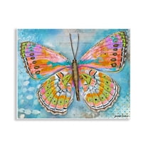 Stupell Industries Celebration Butterfly Wings Animals Painting Unframed Art Print Wall Art, 14 x 11