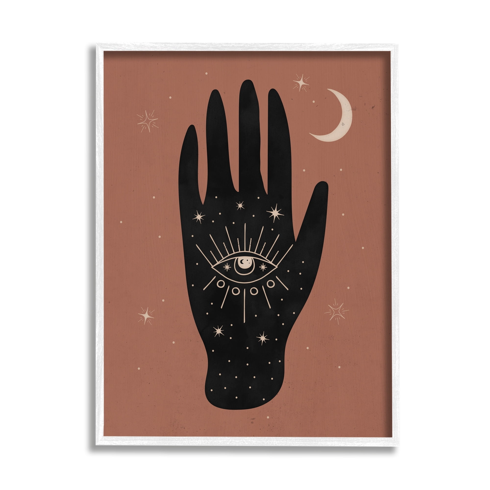Stupell Industries Celestial Bohemian Chic Hand With Enlightened Eye Tattoo ,24 x 30, Design by Nina Blue