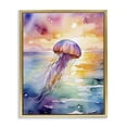 thumbnail image 1 of Stupell Industries Tropical Celestial Drift Jellyfish Gold Floating Frame Canvas Art, 17 x 21, by Shelly Craig, 1 of 8