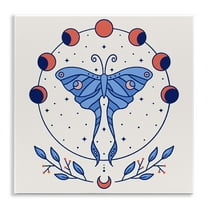 Stupell Industries Celestial Luna Moth Animals Painting Unframed Art Print Wall Art, 12 x 12