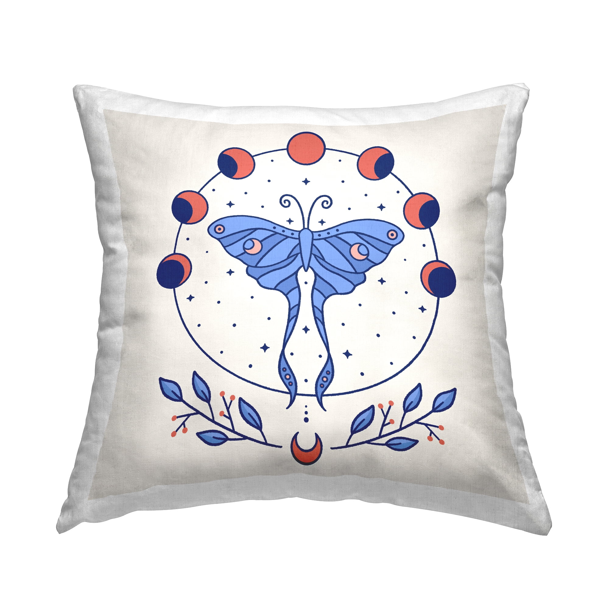Stupell Industries Celestial Luna Moth Decorative Printed Throw Pillow Design by Ahmed Sameh Hussein.