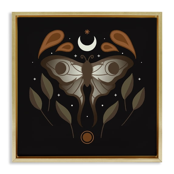 Stupell Industries Eclectic Gold Floating Frame Canvas Art, 18 x 18, by Ahmed Sameh Hussein