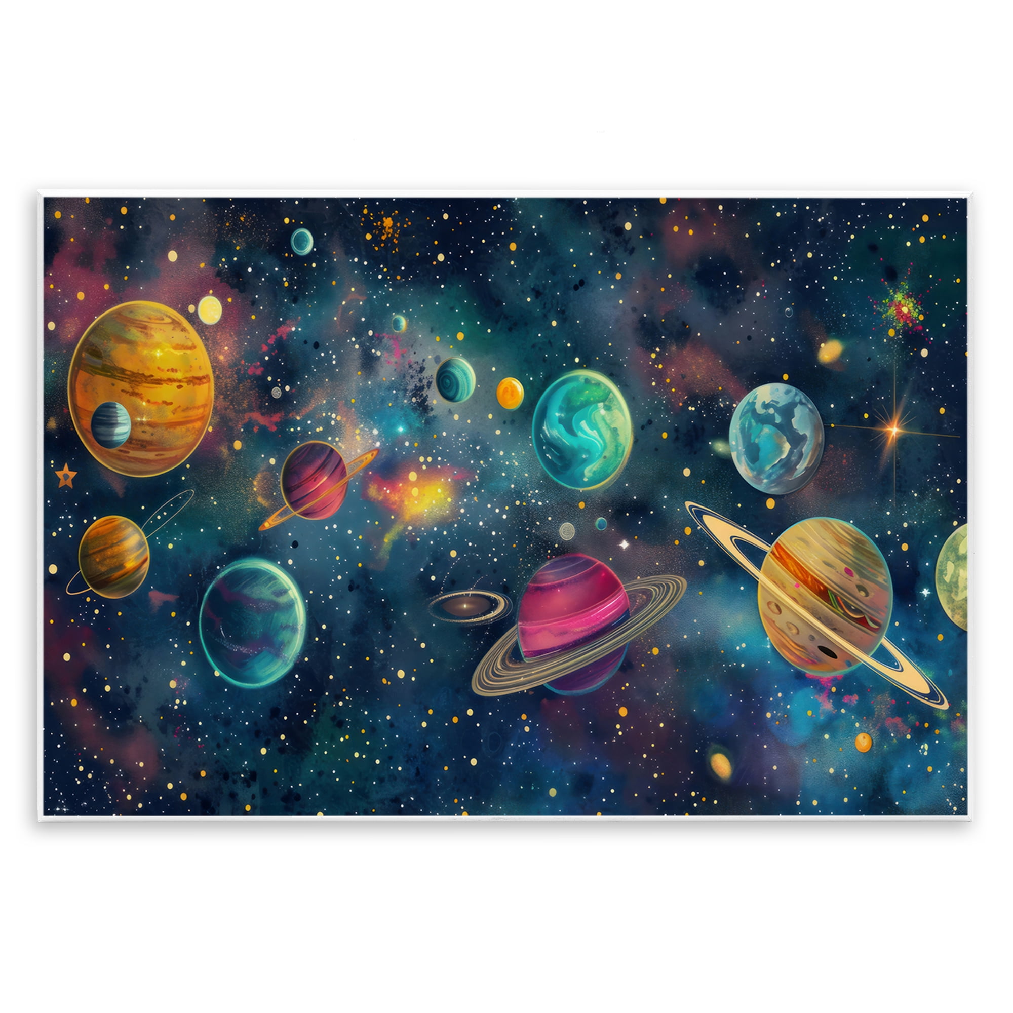 Stupell Industries Celestial Planetary Parade Wall Plaque Art, design by Creative Studio