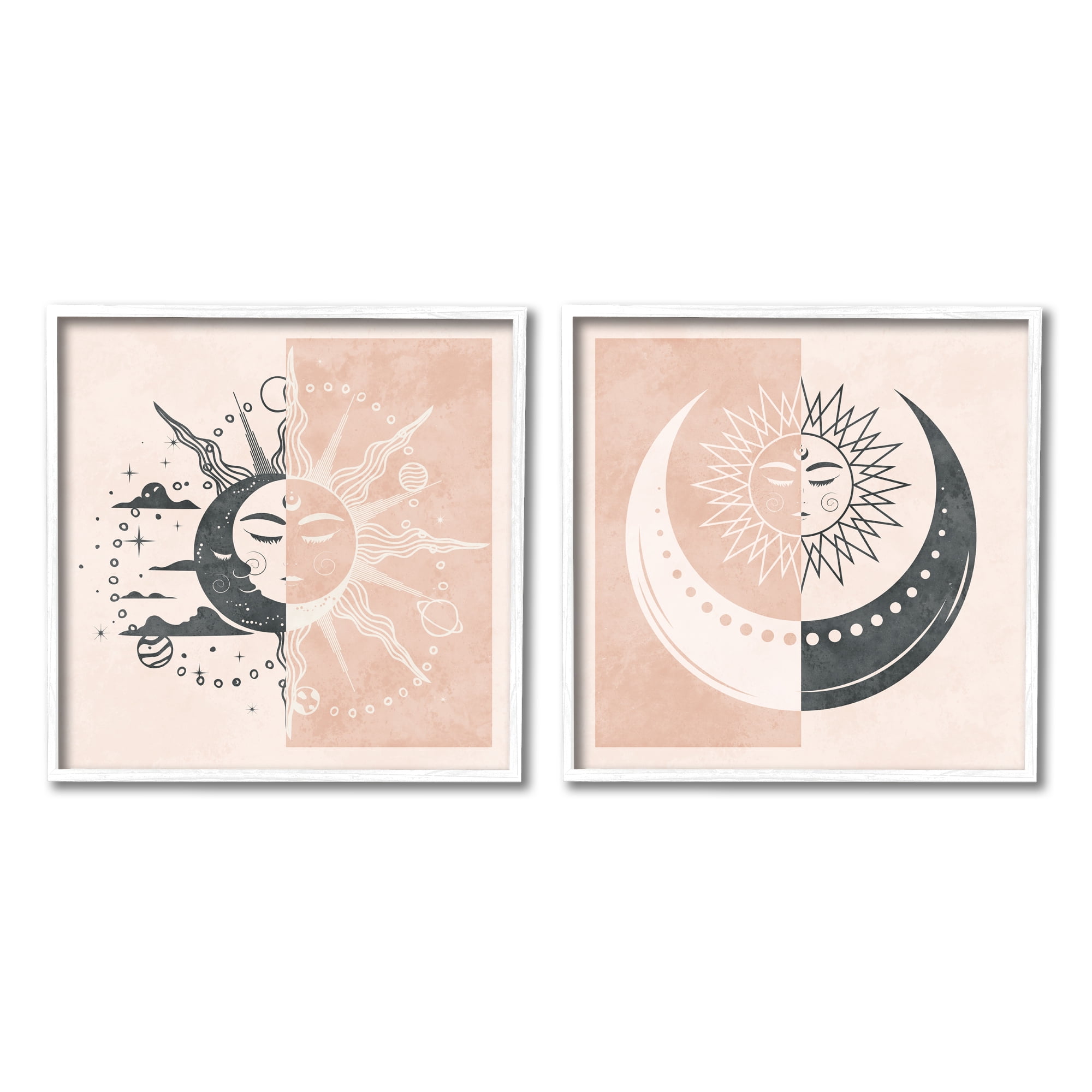 Stupell Industries Celestial Sun Moon Stars Planets Astrology Motif , 17 x 17, Design by Nina Blue