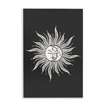 Stupell Industries Celestial Sun on Black Astrology & Stars Painting Unframed Art Print Wall Art, 10 x 15