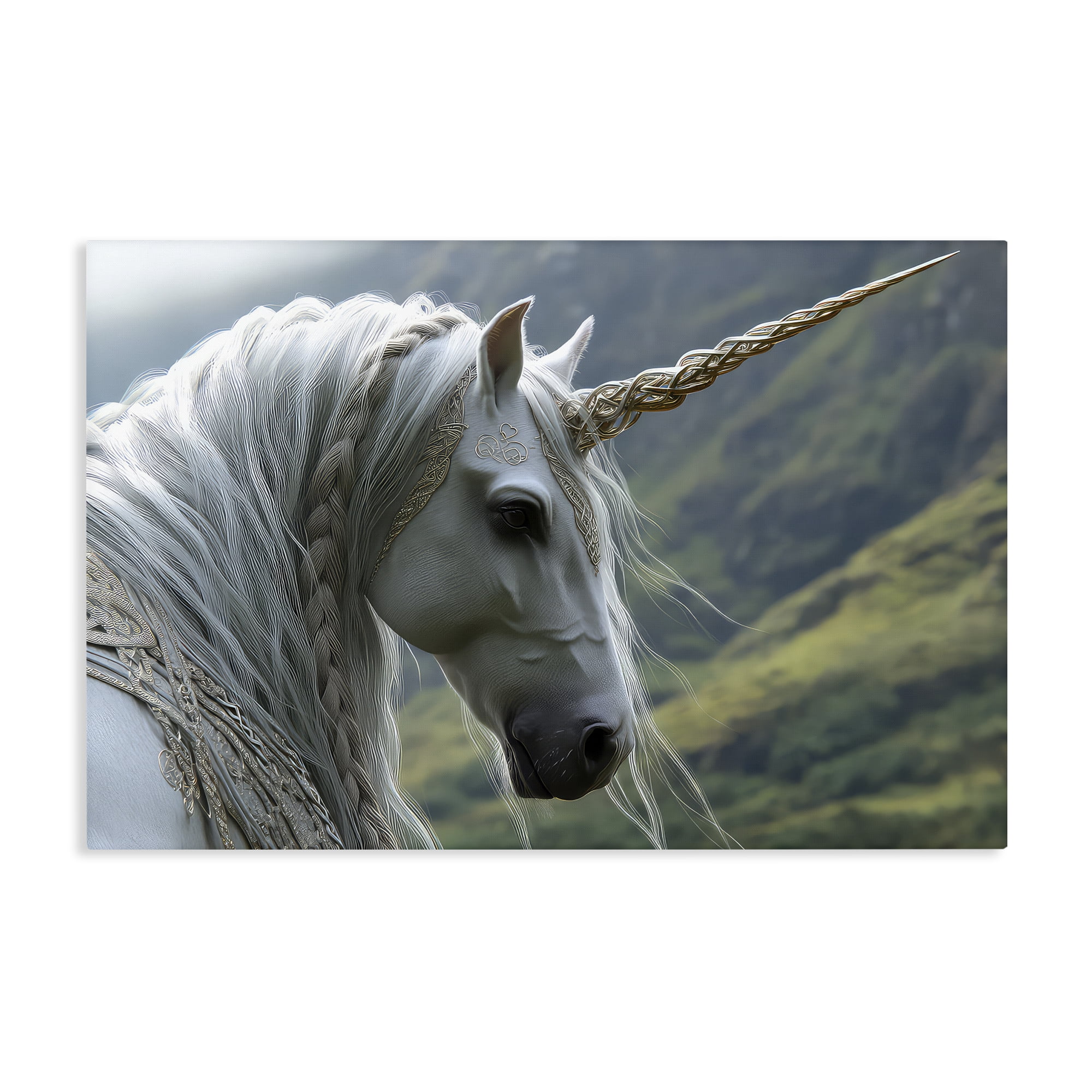 Stupell Industries Celtic Unicorn Braided Mane Canvas Wall Art, design by The Wands Want