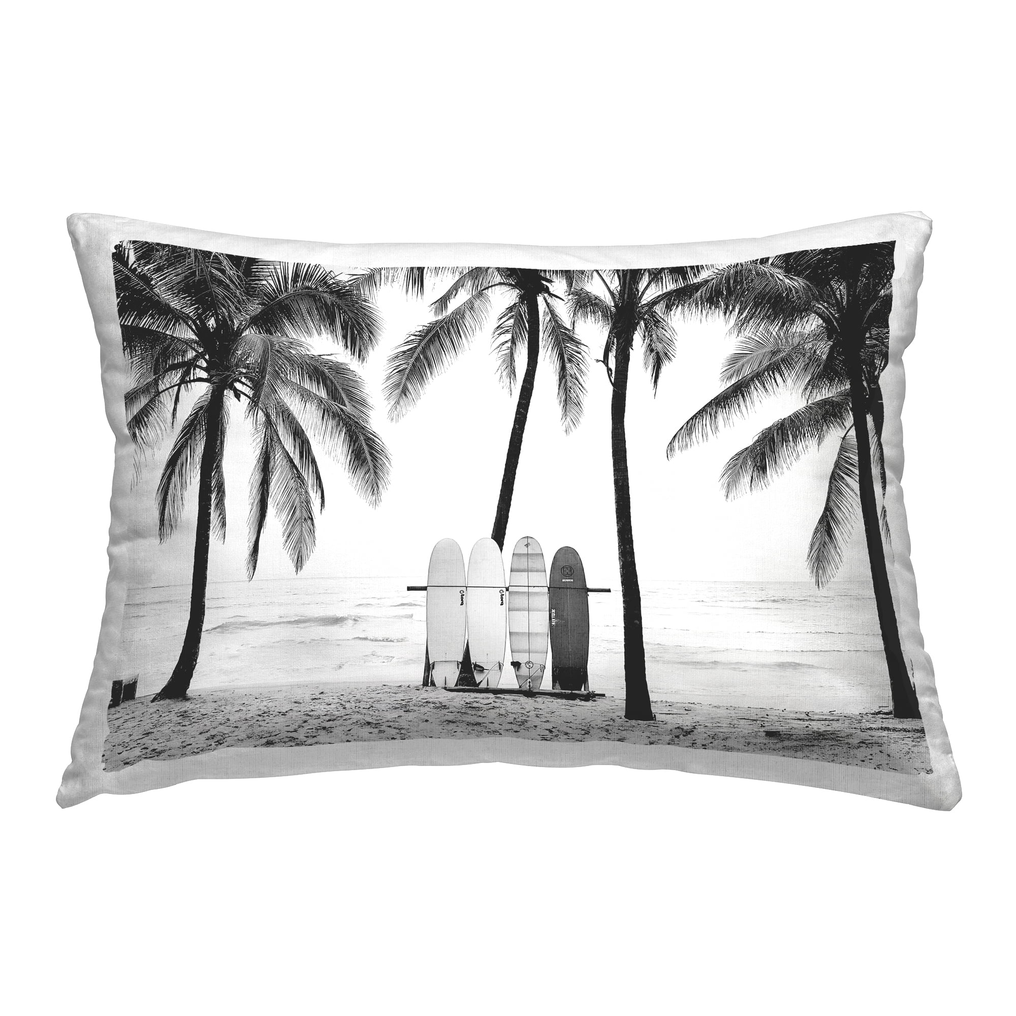 Stupell Industries Centered Surf Boards View Decorative Printed Throw Pillow Design by Sisi and Seb.