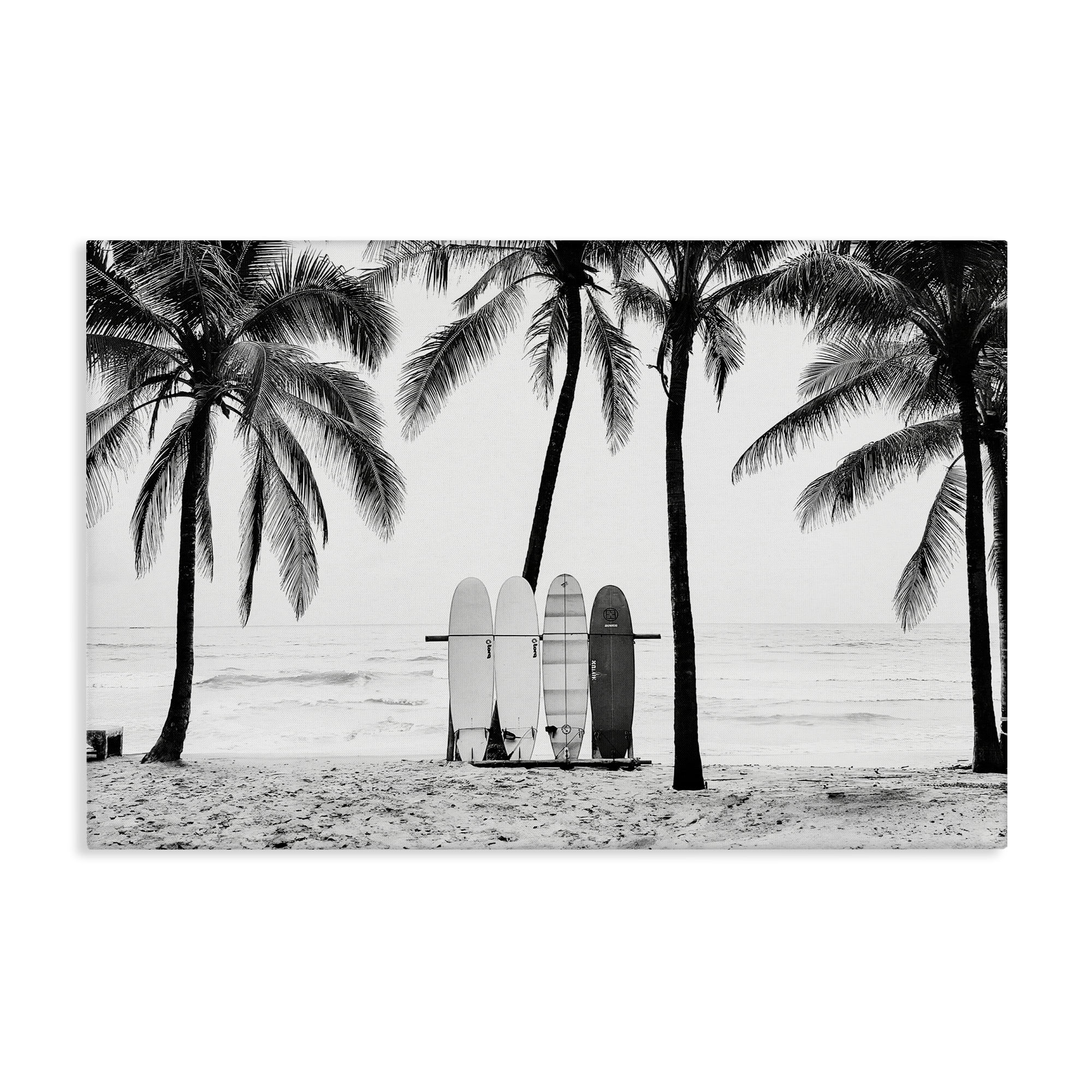 Stupell Industries Centered Surf Boards View Nautical & Beach Photography Wrapped Canvas Art Print Wall Art, 45 x 30