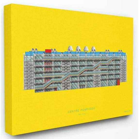 Stupell Industries Centre Pompidou Famous People Characters Fashion Design Canvas Wall Art by Fred Birchal