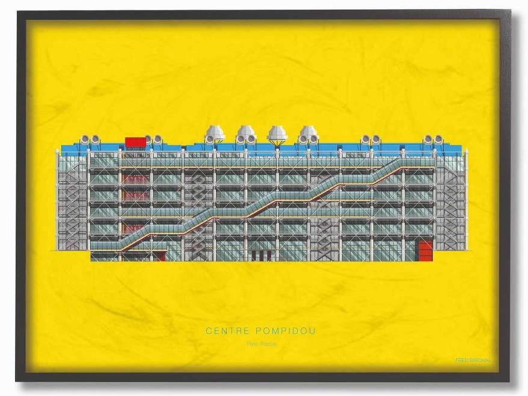 Stupell Industries Centre Pompidou Famous People Characters Fashion Design Framed Wall Art by Fred Birchal
