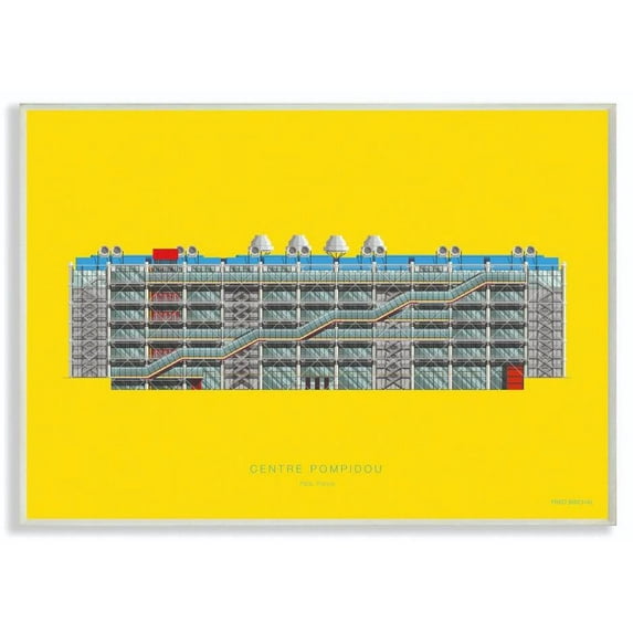 Stupell Industries Centre Pompidou Famous People Characters Fashion Design Wall Plaque by Fred Birchal