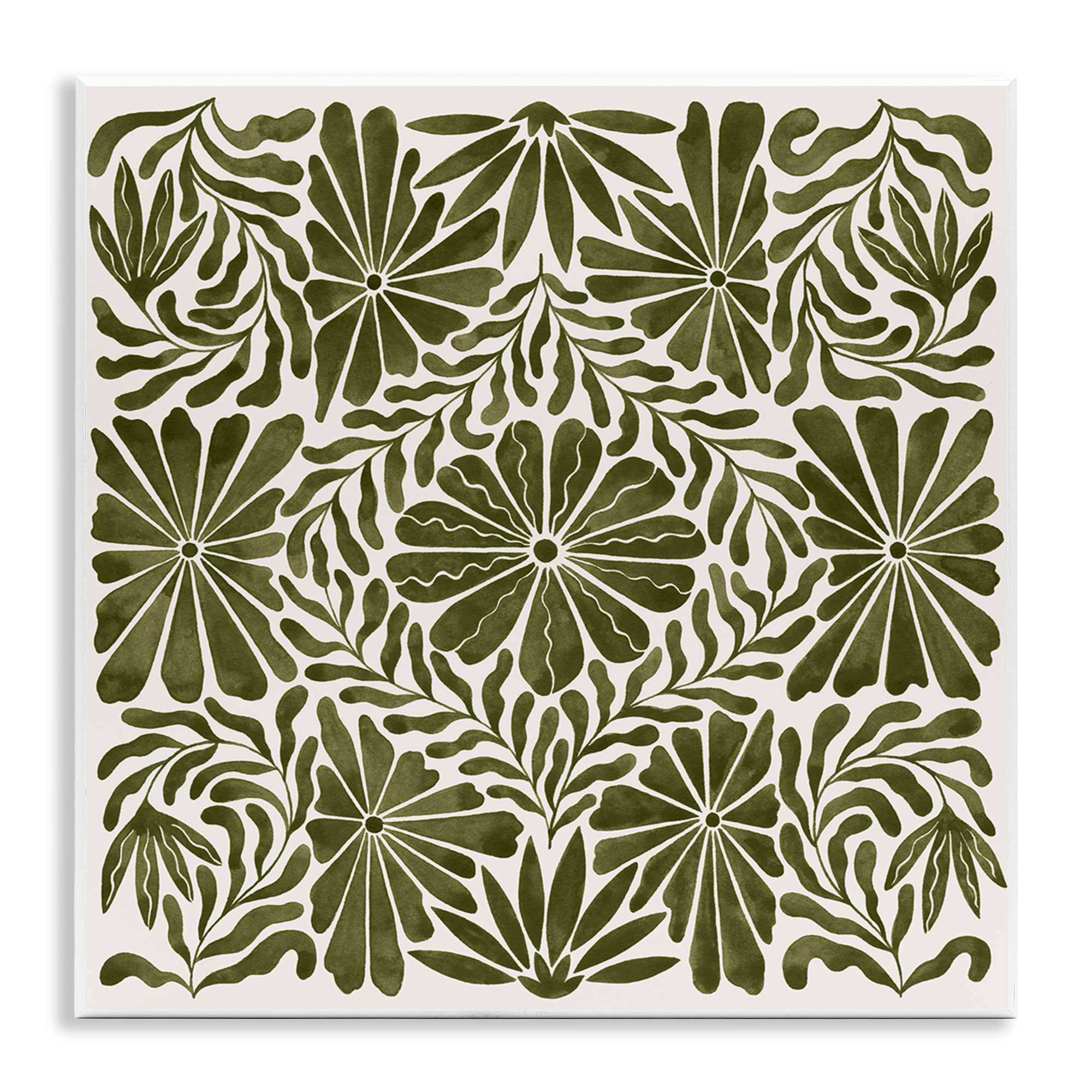 Stupell Industries Centric Circular Flowers Abstract Painting Unframed Art Print Wall Art, 12 x 12
