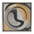 thumbnail image 1 of Stupell Industries Centric Circular Swoop Abstract Painting Gray Floater Framed Canvas Art Print Wall Art, 25 x 25, 1 of 10