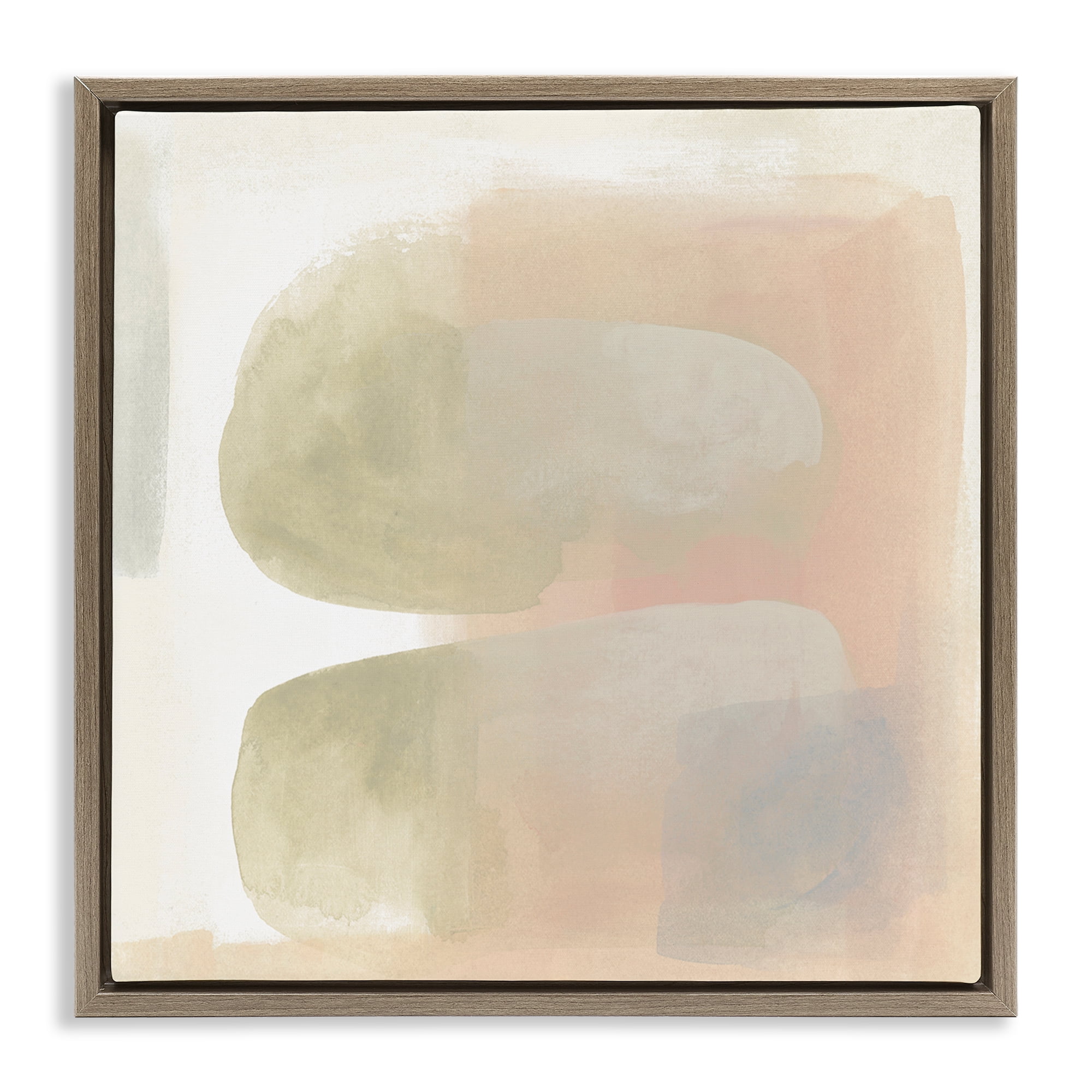 Stupell Industries Centric Neutral Shapes Abstract Painting Brown ...