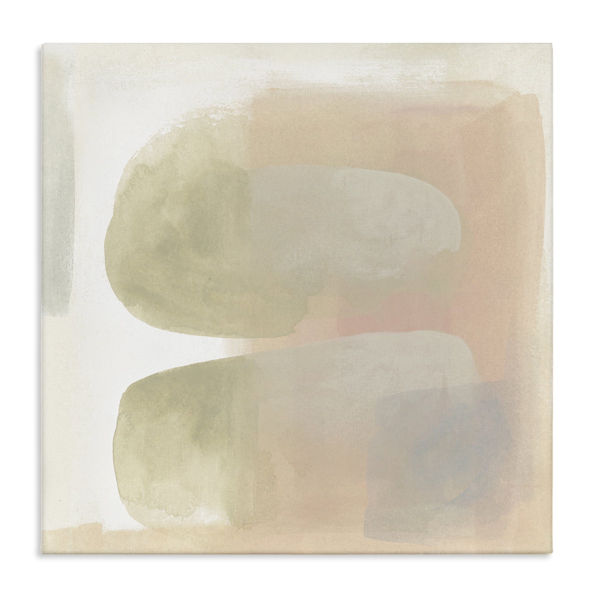 Stupell Industries Centric Neutral Shapes Abstract Painting Wrapped Canvas Art Print Wall Art, 36 x 36