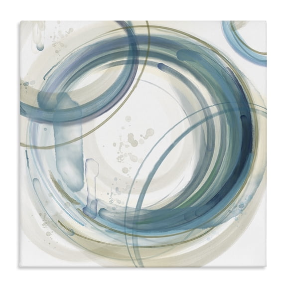 Stupell Industries Centric Overlapping Rings Abstract Painting Wrapped Canvas Canvas Art Print Wall Art, 30 x 30