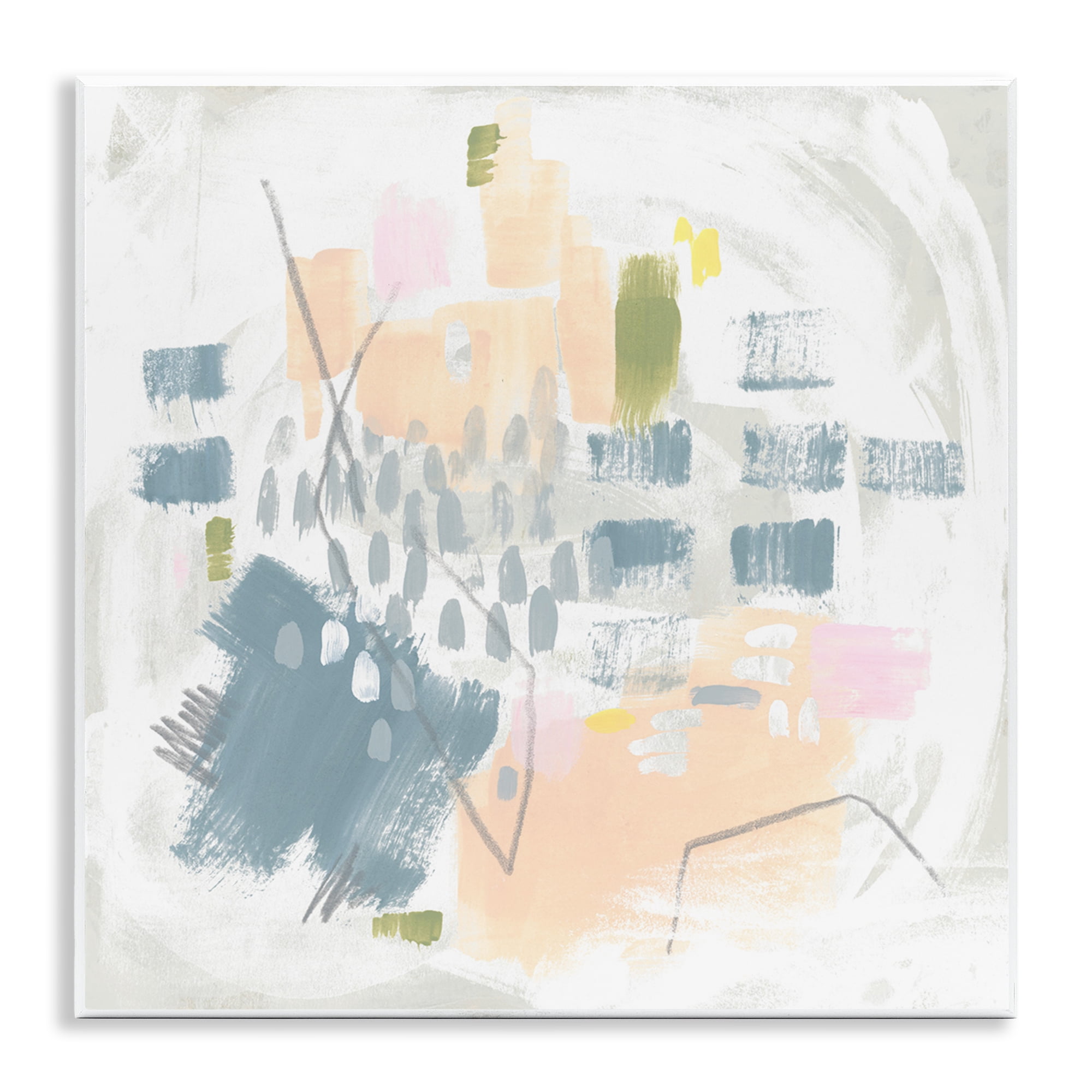 Stupell Industries Centric Pastel Pattern Abstract Painting Unframed Art Print Wall Art, 12 x 12