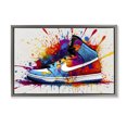 thumbnail image 1 of Stupell Industries Eclectic Centric Sneaker Splash Gray Floating Frame Canvas Art, 25 x 17, by Creative Studio, 1 of 8