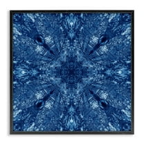 Stupell Industries Centric Symmetry Pattern Abstract Painting Black Framed Art Print Wall Art, 12 x 12