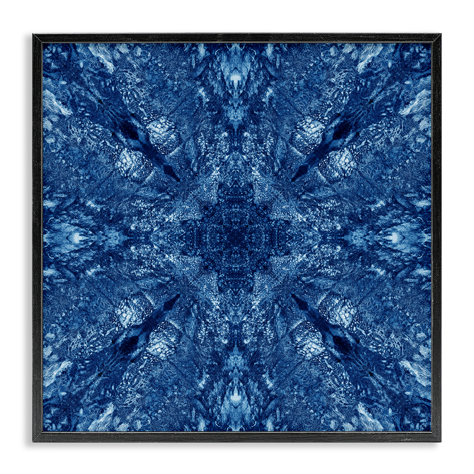 Stupell Industries Centric Symmetry Pattern Abstract Painting Black Framed Art Print Wall Art, 17 x 17